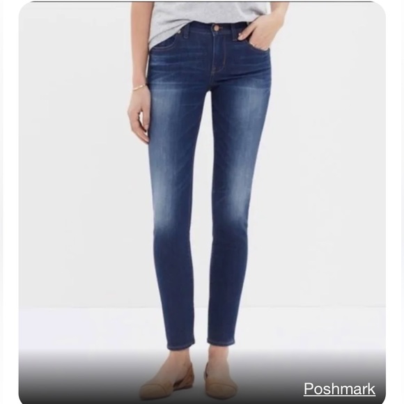 Madewell Skinny Skinny Crop Blue Denim Jeans size 30 - Picture 1 of 8